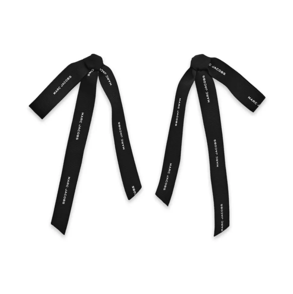 The Ribbon logo-print grosgrain earrings