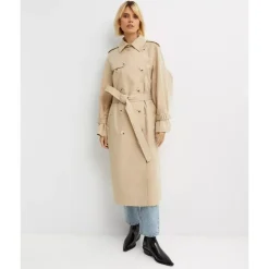 Trench Beige avec Épaulettes