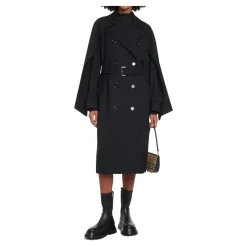 Trench-coat en mélange de laine