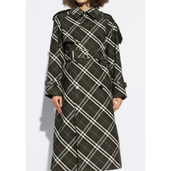 Trench-coat à motif à carreaux