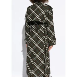 Trench-coat à motif à carreaux