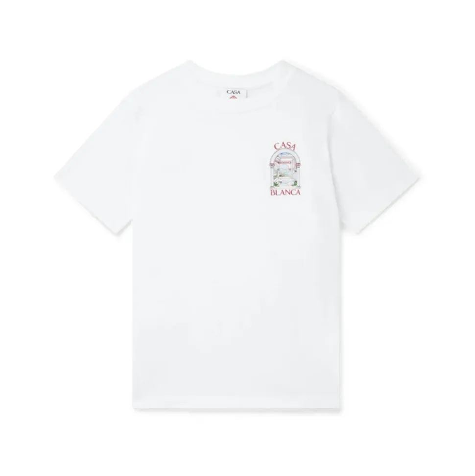 T-shirt Blanc en Coton Biologique à Manches Courtes