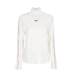 T-shirt à col haut à manches longues Rouge
