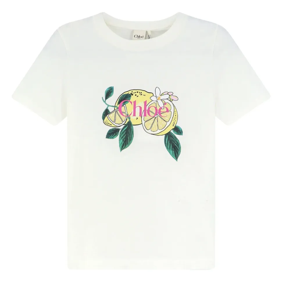 T-shirt en coton imprimé citron