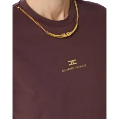 T-shirt en jersey de coton avec collier