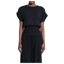T-shirt en Jersey de Coton Modal Noir