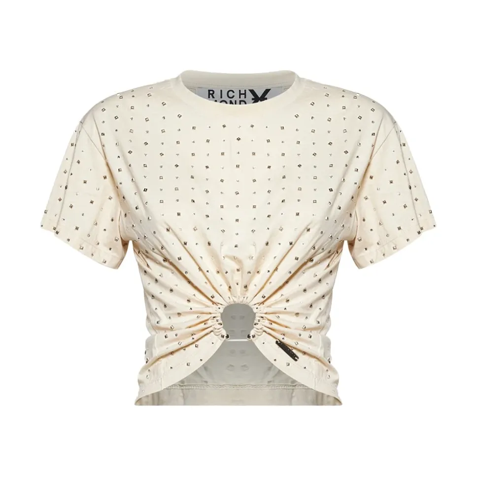 T-shirt froncé et orné