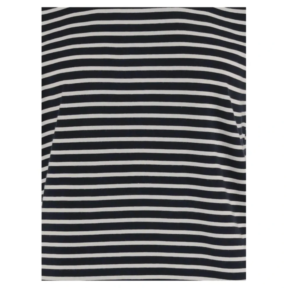 T-shirt à Manches Nouées à Rayures