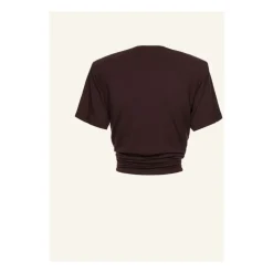 T-shirt marron avec élasthanne
