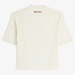 T-shirt tricoté à panneaux blanc