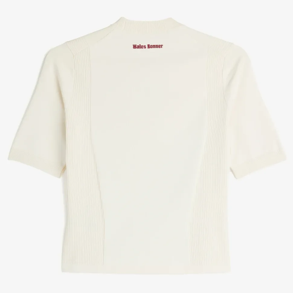 T-shirt tricoté à panneaux blanc