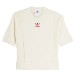 T-shirt tricoté à panneaux blanc