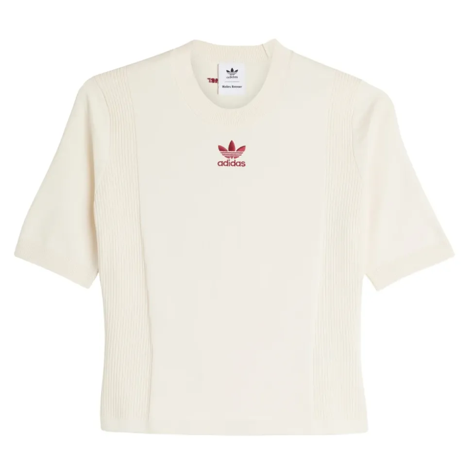 T-shirt tricoté à panneaux blanc