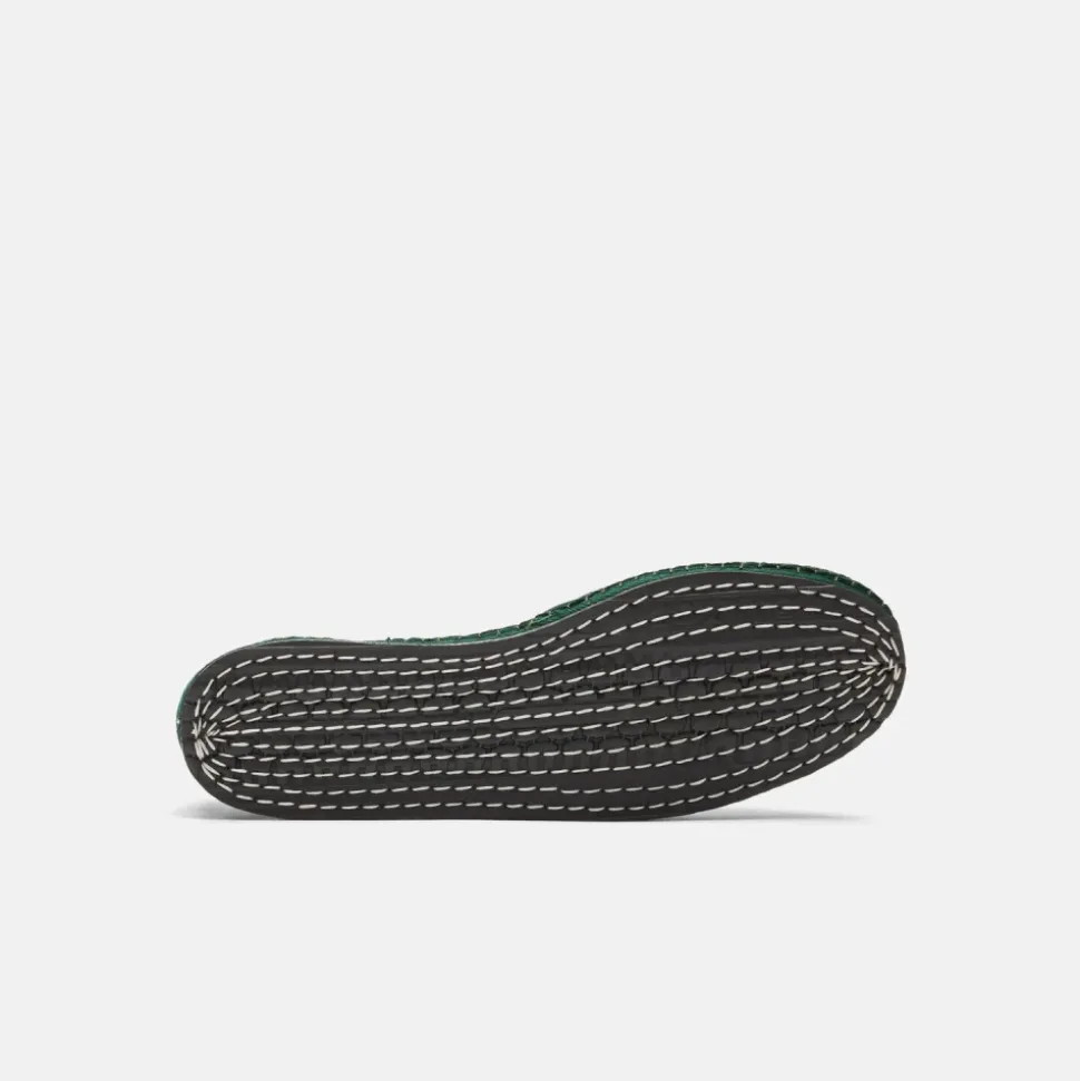 Valentina Slippers en Velours Vert