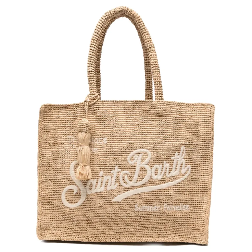 Vanity Raffia Tote Bag