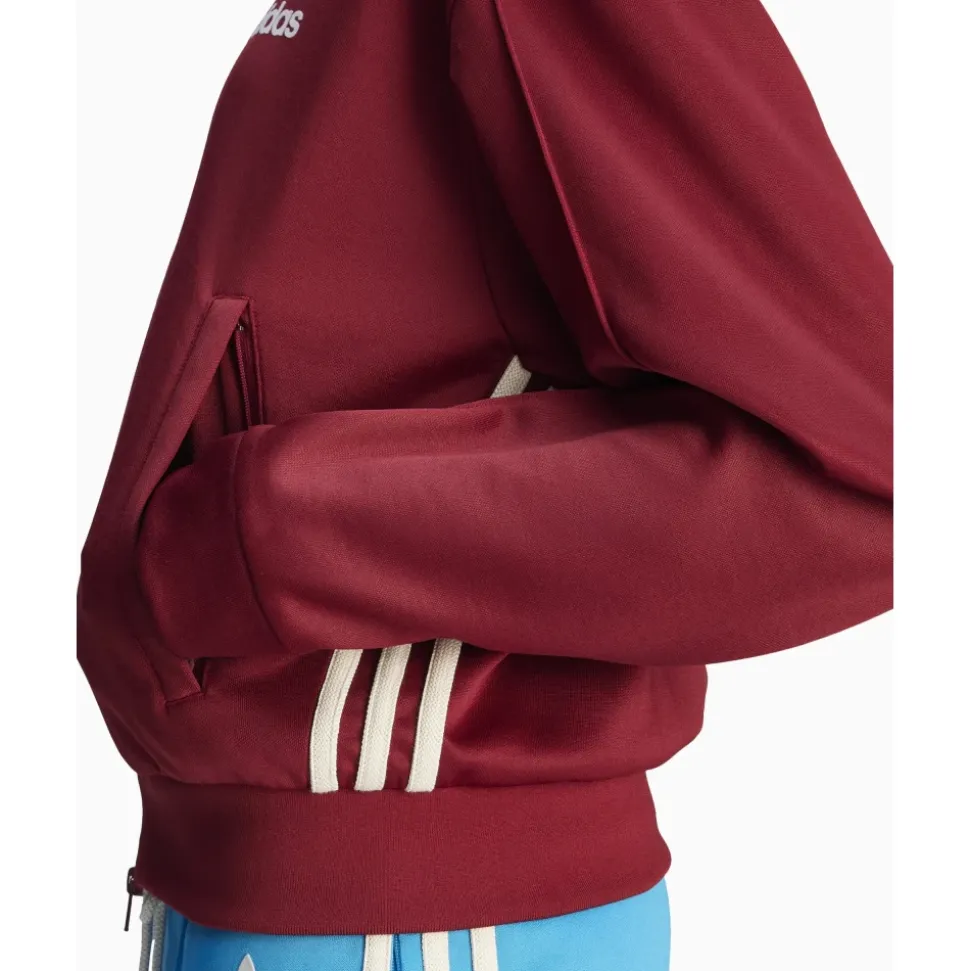 Veste de survêtement bordeaux avec imprimé latéral