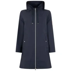 Veste imperméable bleu foncé avec capuche élégante
