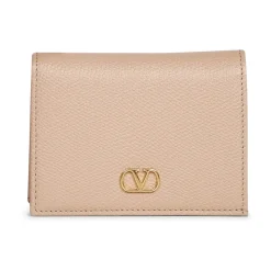 VLogo Signature Portefeuille en Cuir de Veau Grainé